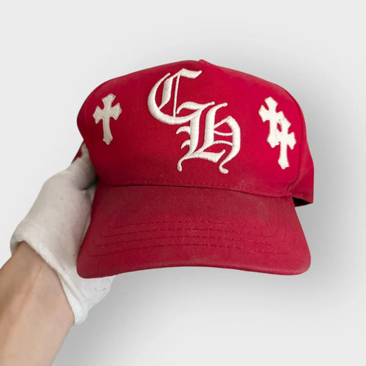 Chrome Hearts Cross Patch Red Baseball Hat
