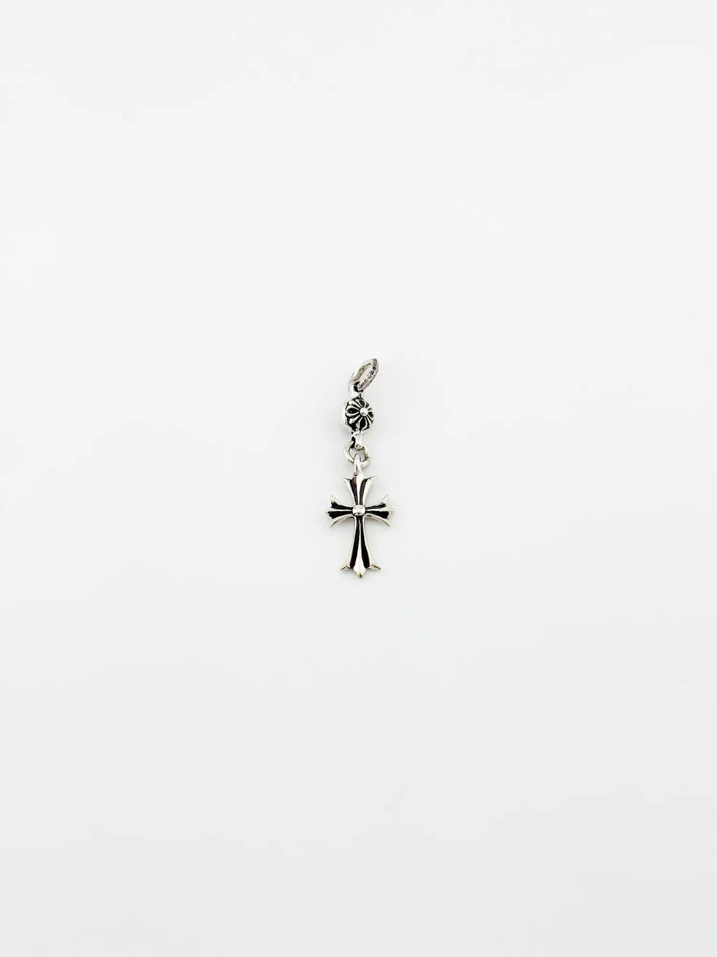 Sterling Silver Tiny Cross Long Pendant