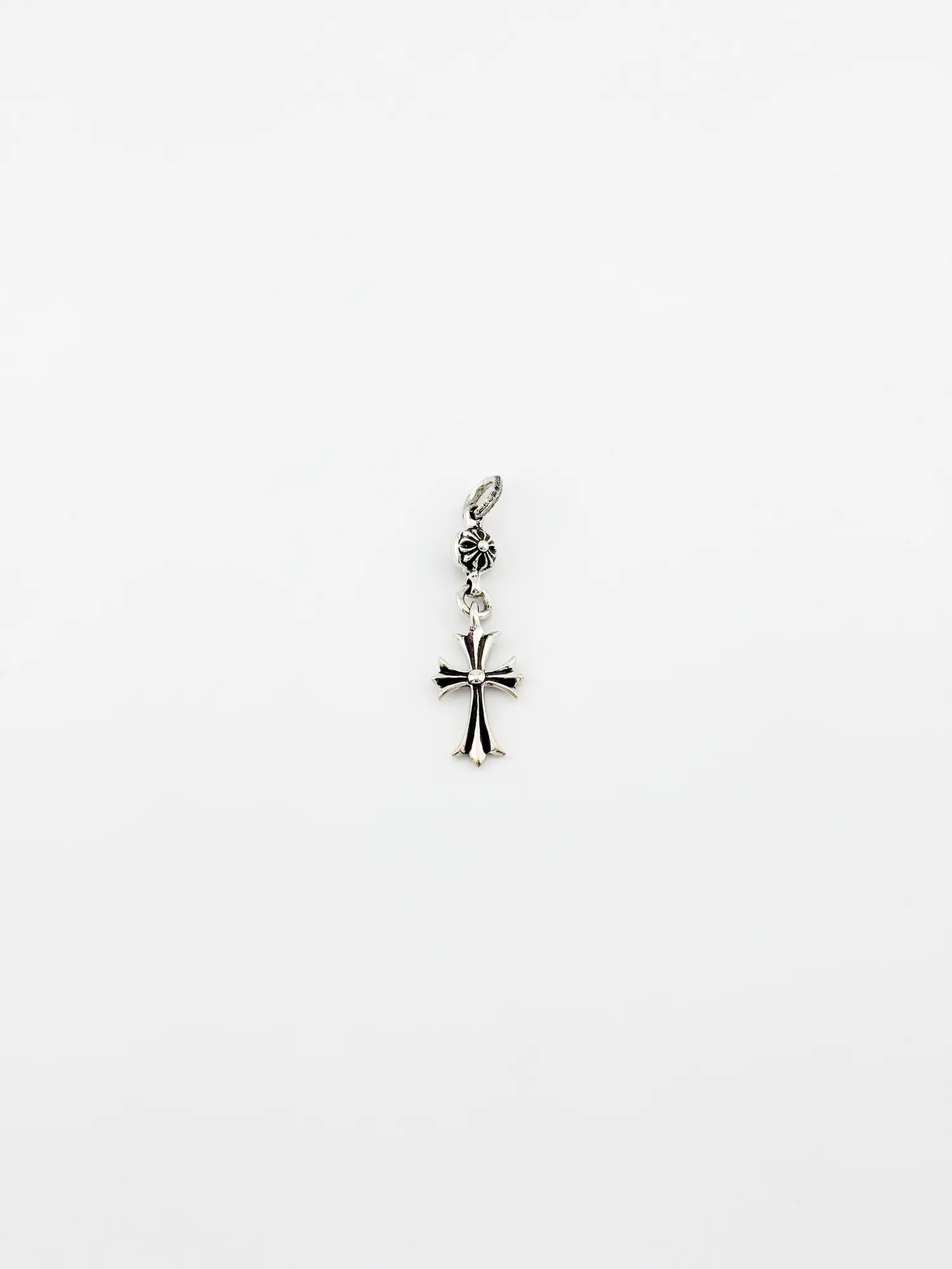 Sterling Silver Tiny Cross Long Pendant