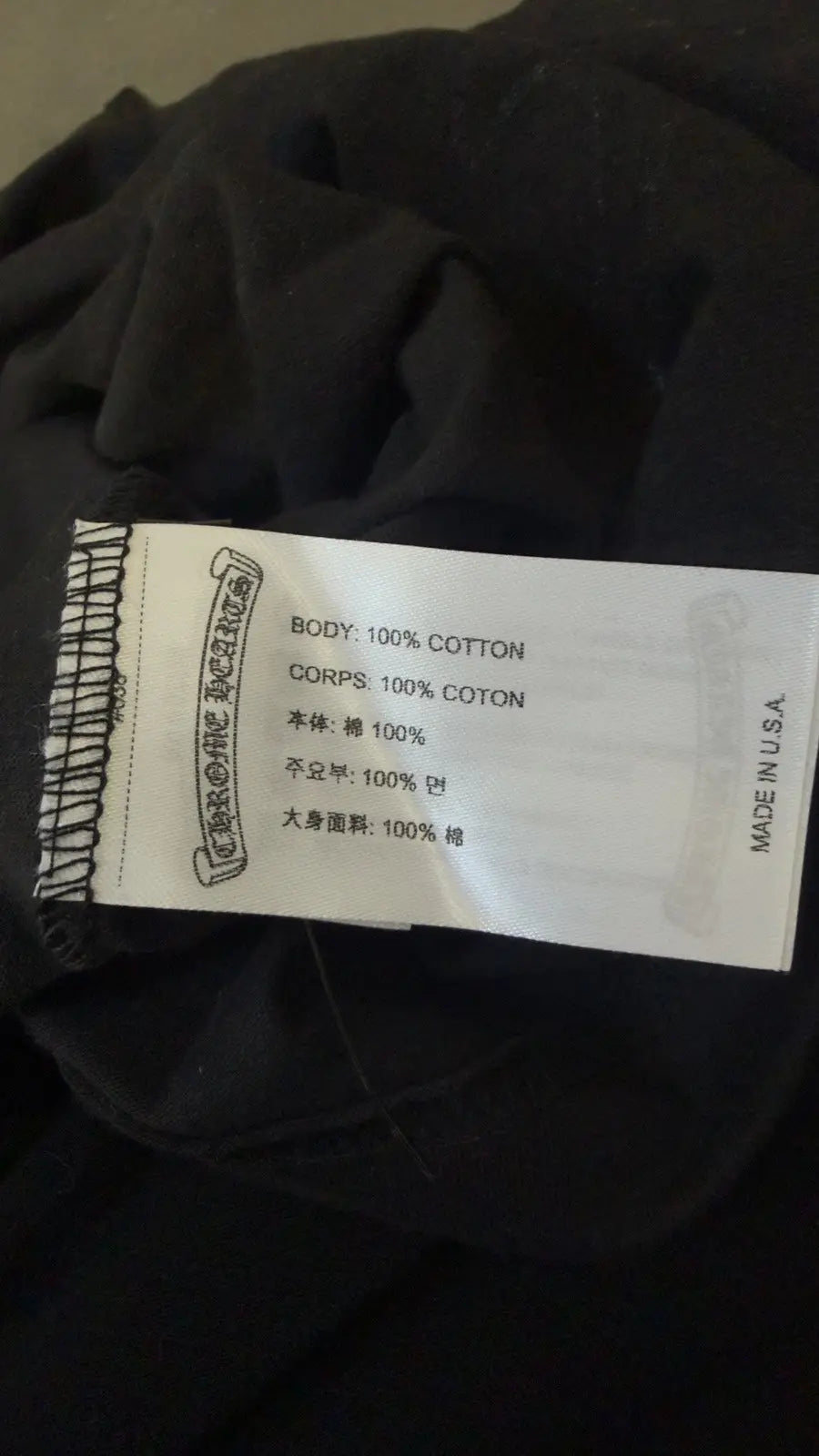 Chrome Hearts Horseshoe Logo Long Sleeve Pocket T-Shirt