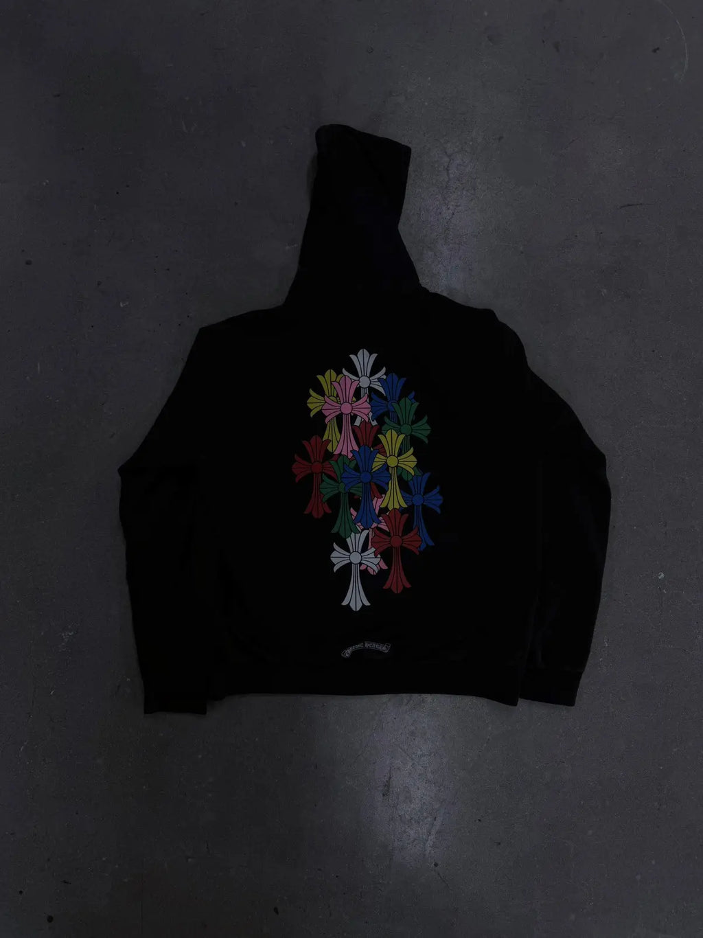Chrome Hearts Cross Logo Zip Up Hoodie Black/Multicolor