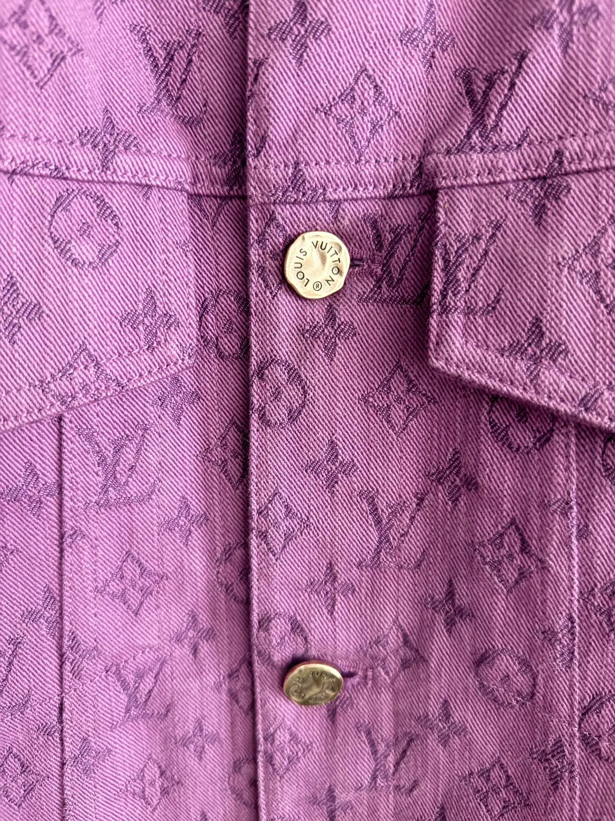 Louis Vuitton All Over Monogram Purple Denim Jacket