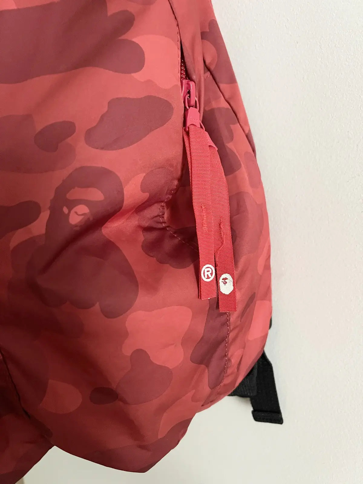 2010s Bape Red ABC Camo Backpack