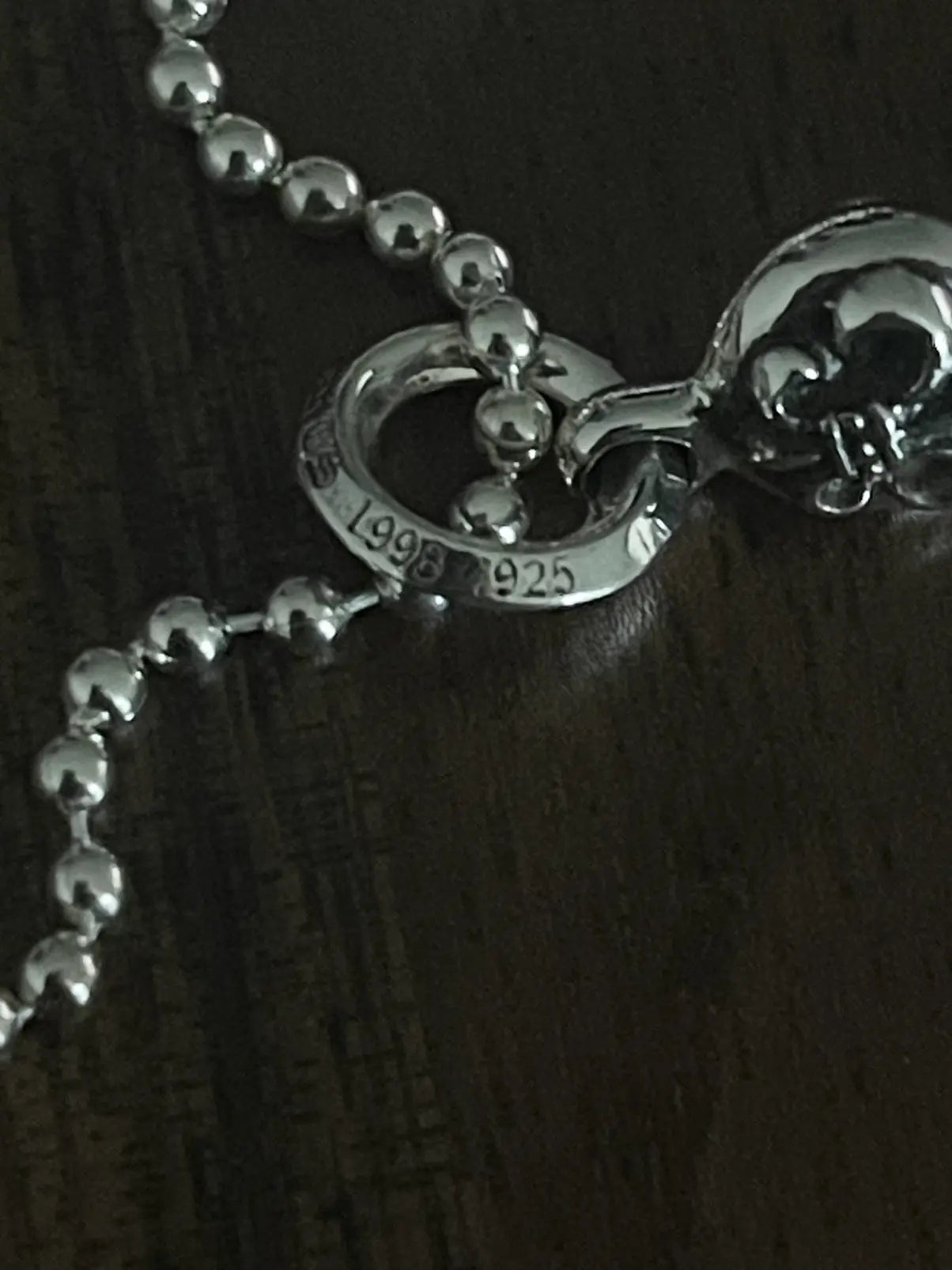 Chrome Hearts Fleur Ball Pendant Dagger Necklace