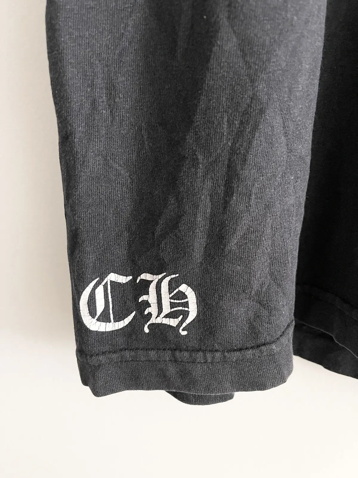 2000s Chrome Hearts Vertical Crosses Logo Pocket Tee