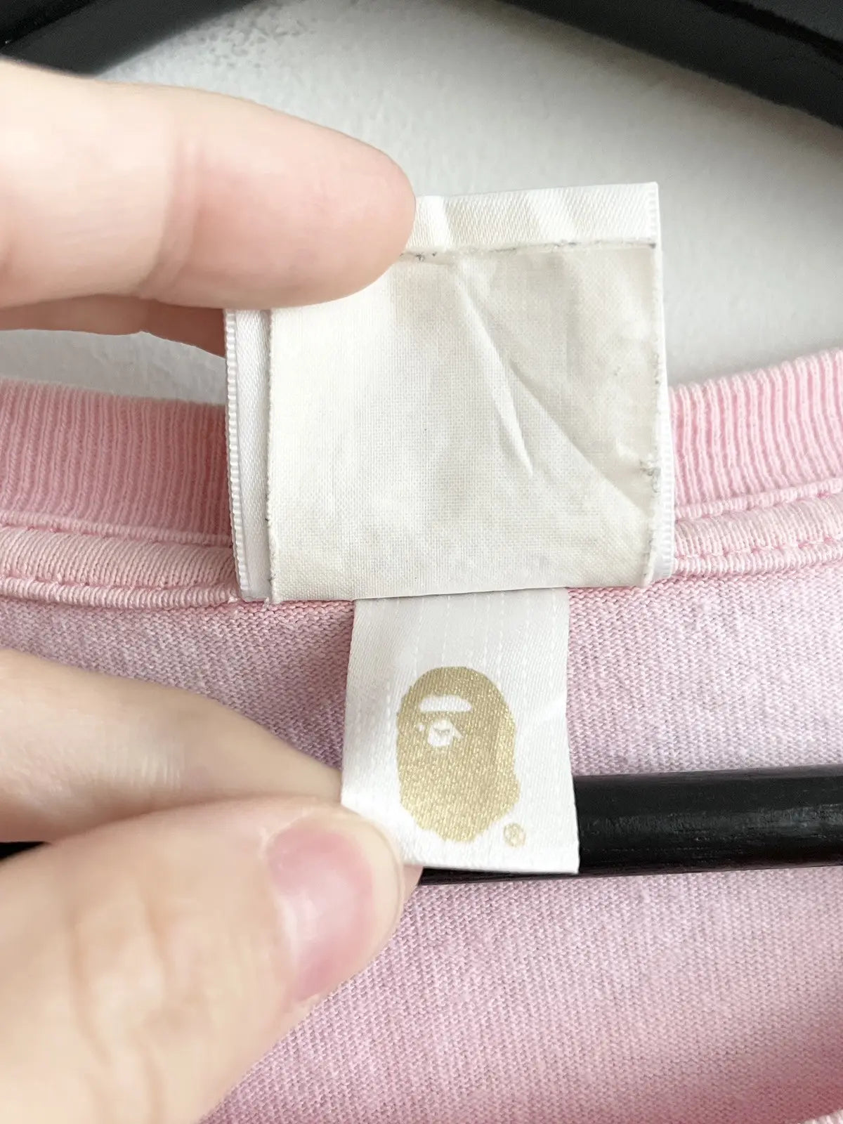 2010s Bape Triple Arrows Logo Pink Tee