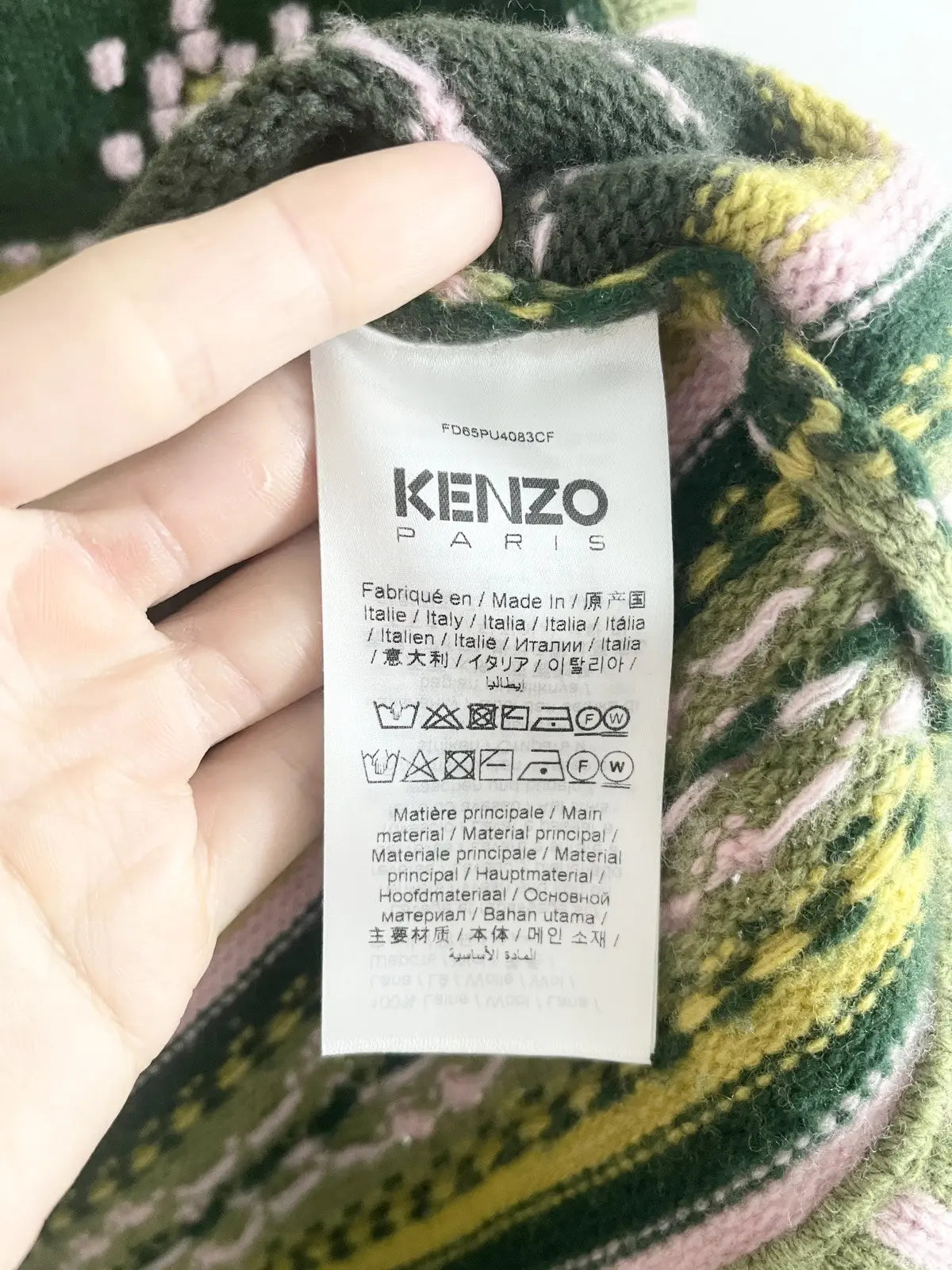 FW23 Kenzo Fairisle Knit Vest