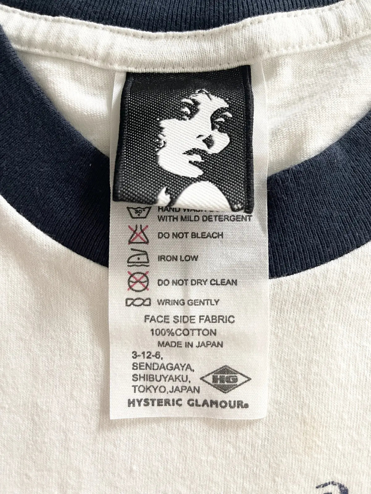 90s Hysteric Glamour Nude Girl Love London Ringer Tee