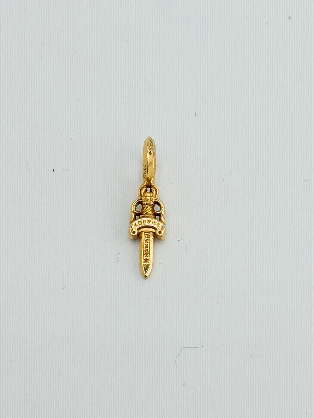 Chrome Hearts Tiny 22K Gold Dagger Pendant