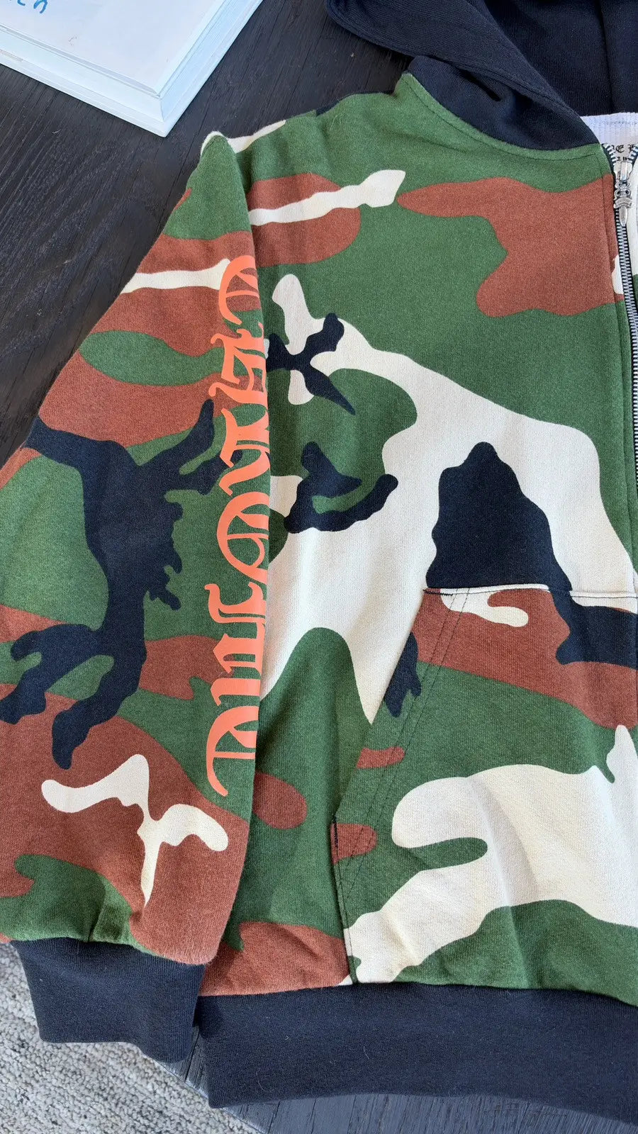 Chrome Hearts x Matty Boy Caution Camouflage Zip-Up Hoodie Size L Chrome Hearts