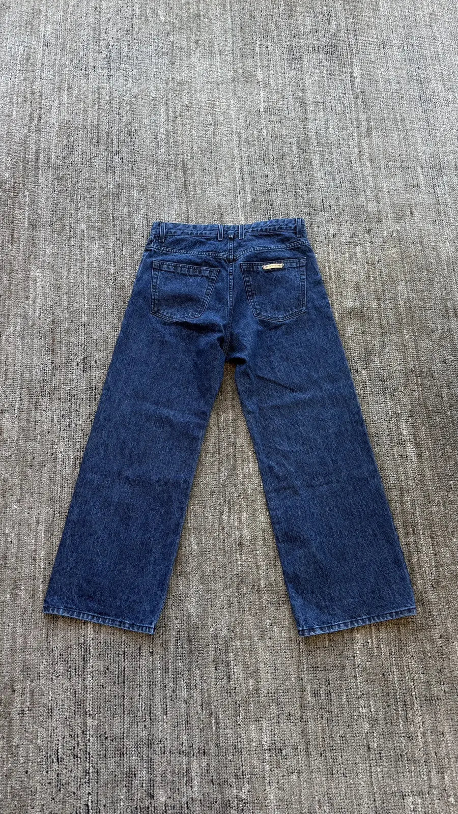 Chrome Hearts Dark Wash Denim Jeans Sterling Cross Button Chrome Hearts