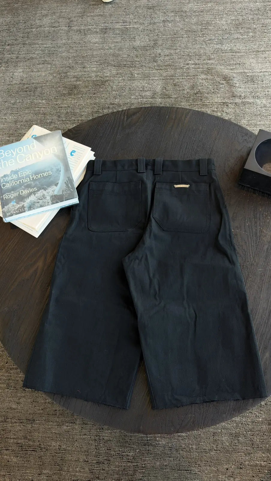 Chrome Hearts "KS Cut" Black Selvedge Denim Shorts Size 36 Chrome Hearts