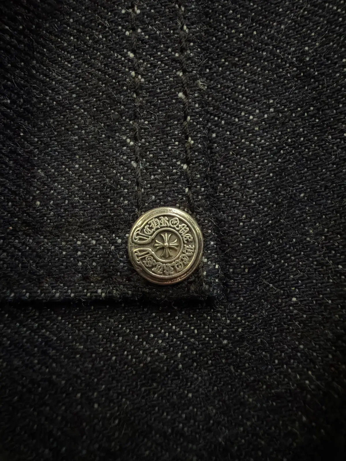 Chrome Hearts KS CUT Raw Indigo Denim Jeans — Size 32