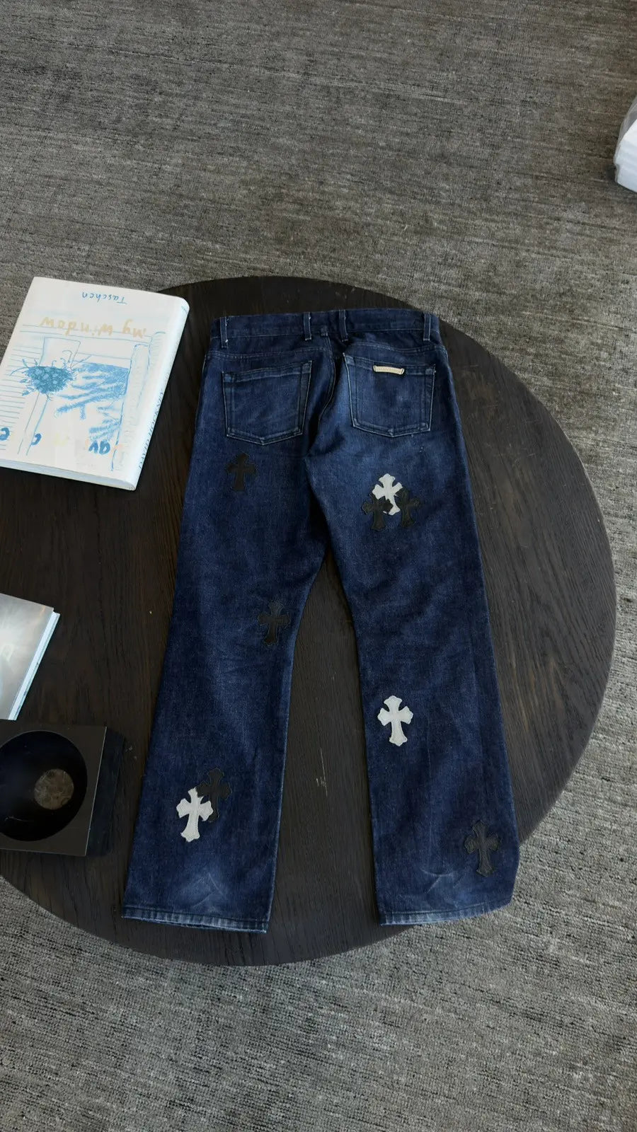 Chrome Hearts Cross Patch Denim Jeans Chrome Hearts