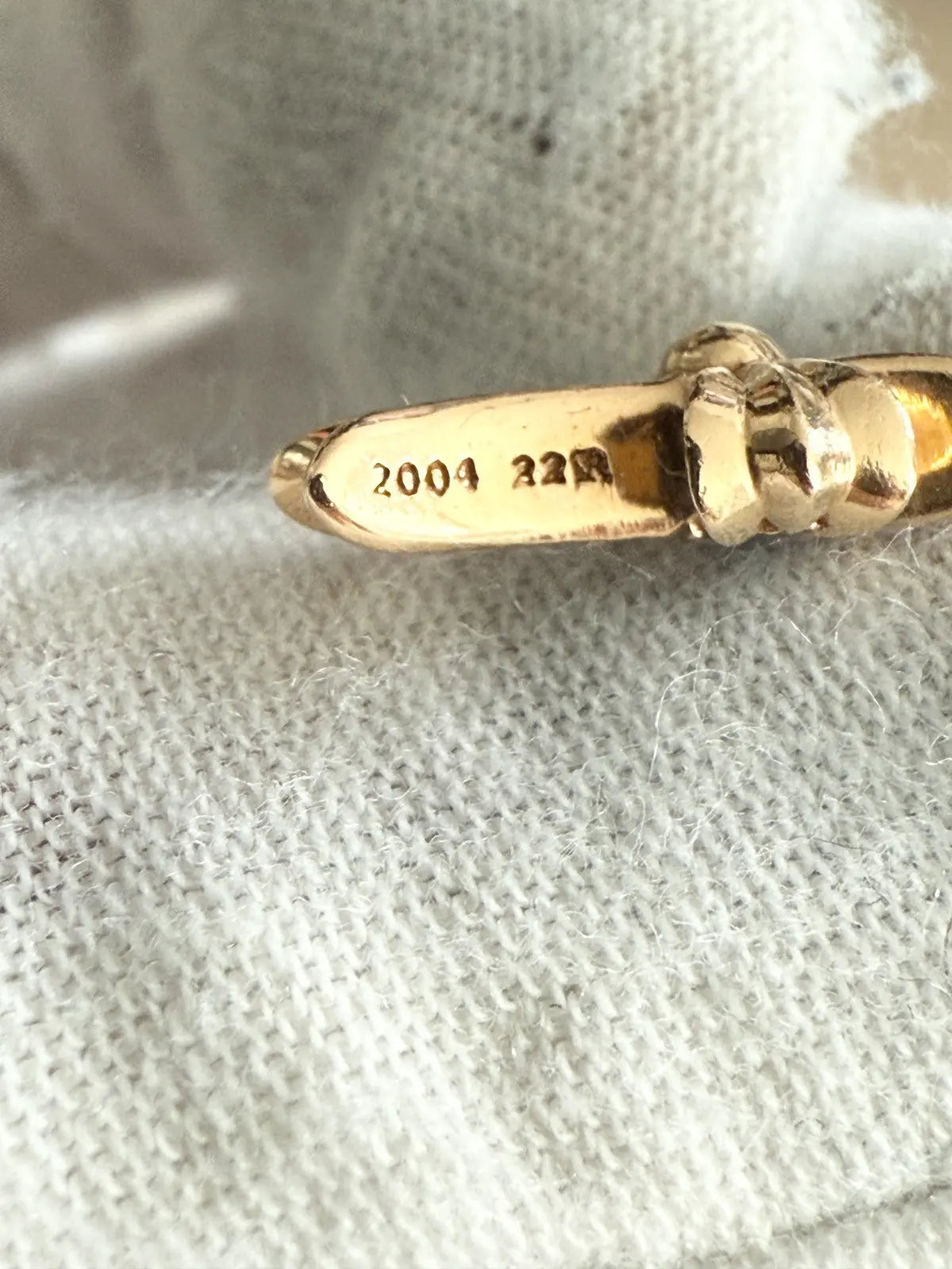 Chrome Hearts 22k Gold Blue Sapphire Babyfat Pendant