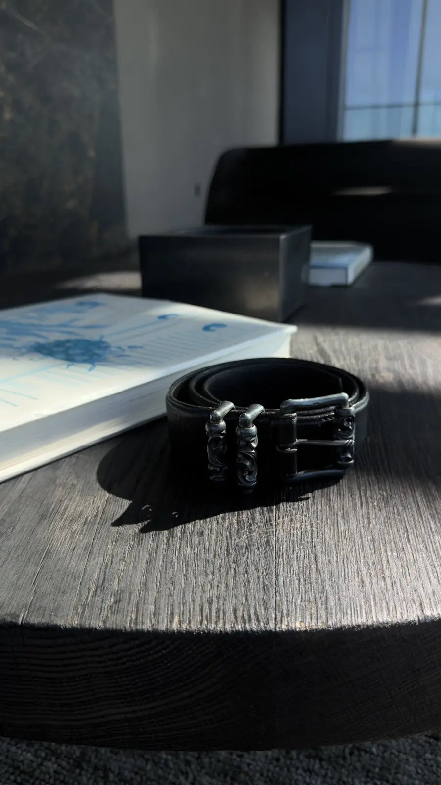 Chrome Hearts Black Rhodium Roller Belt Chrome Hearts