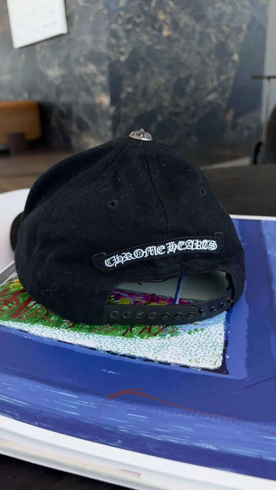 Chrome Hearts Embroidered Scroll Baseball Hat Chrome Hearts