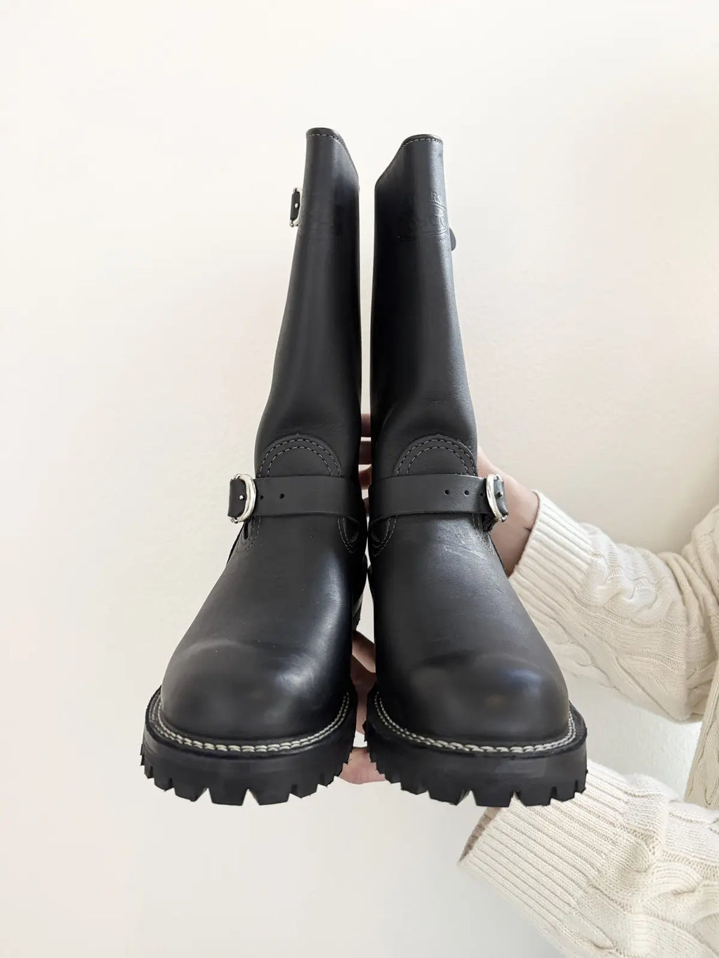 Brand New Chrome Hearts Wesco Leather Boots