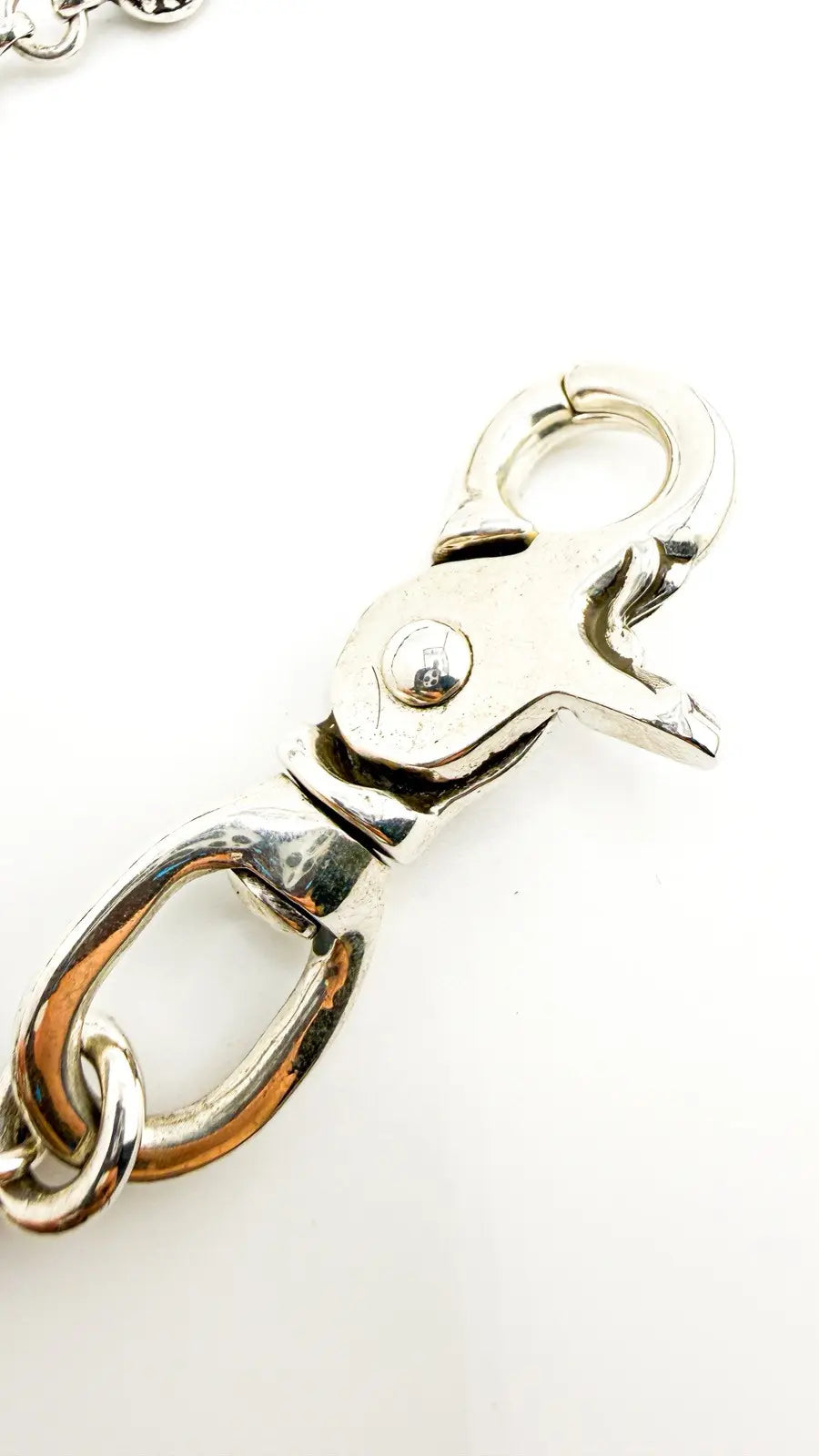 Chrome Hearts Sterling Silver Cross Ball Wallet Chain Chrome Hearts