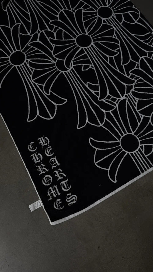 Chrome Hearts Beach Towel Black White