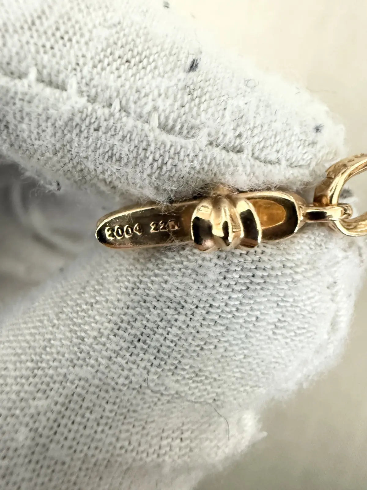 Chrome Hearts 22k Gold Diamonds Babyfat Pendant