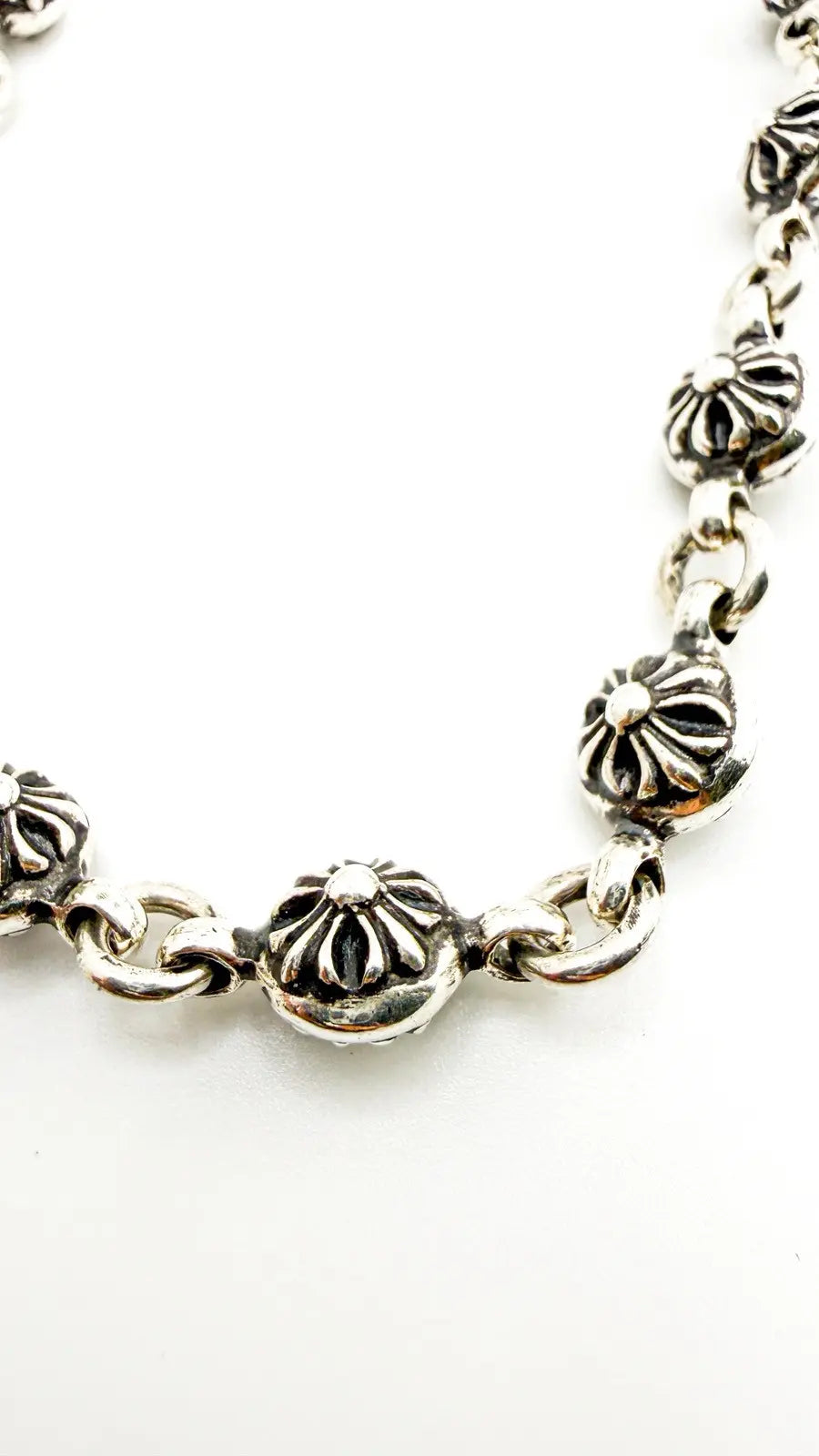 Chrome Hearts Sterling Silver Cross Ball Wallet Chain Chrome Hearts