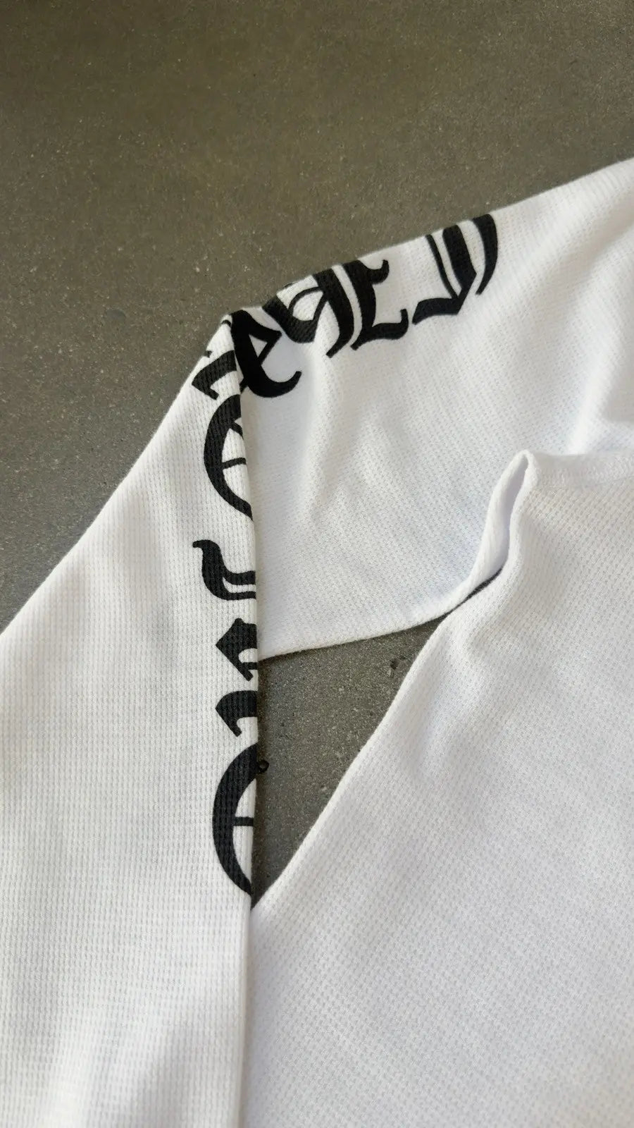 Chrome Hearts Scroll Logo Long-Sleeve Thermal T-Shirt