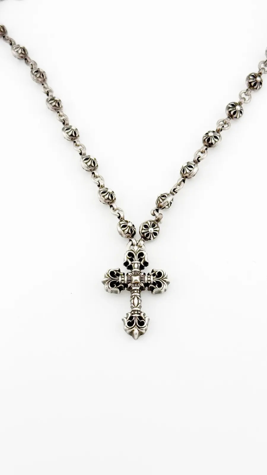 Chrome Hearts Filigree Cross Ball Necklace