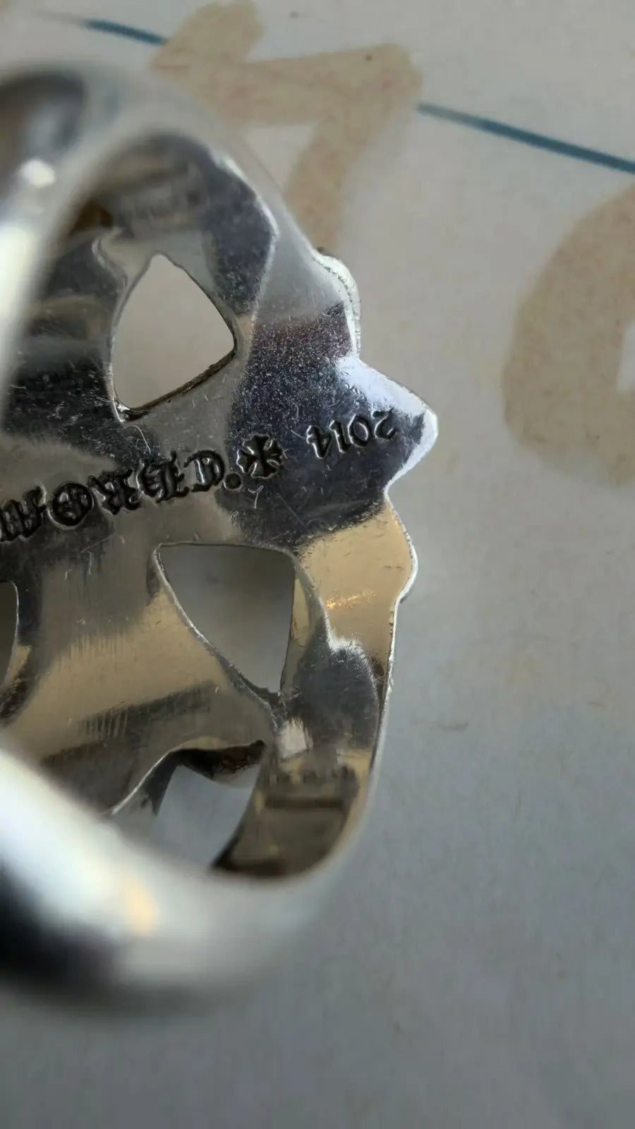 Chrome Hearts Infinity CH Cross Ring Crafted Size 8.5 Chrome Hearts
