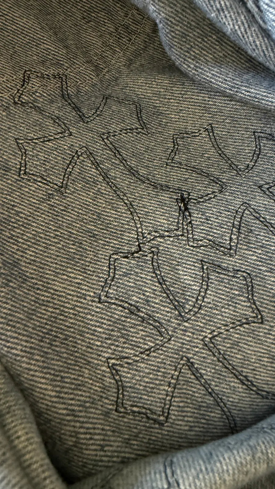 Chrome Hearts Levis 501 Black Cross Patch Jeans