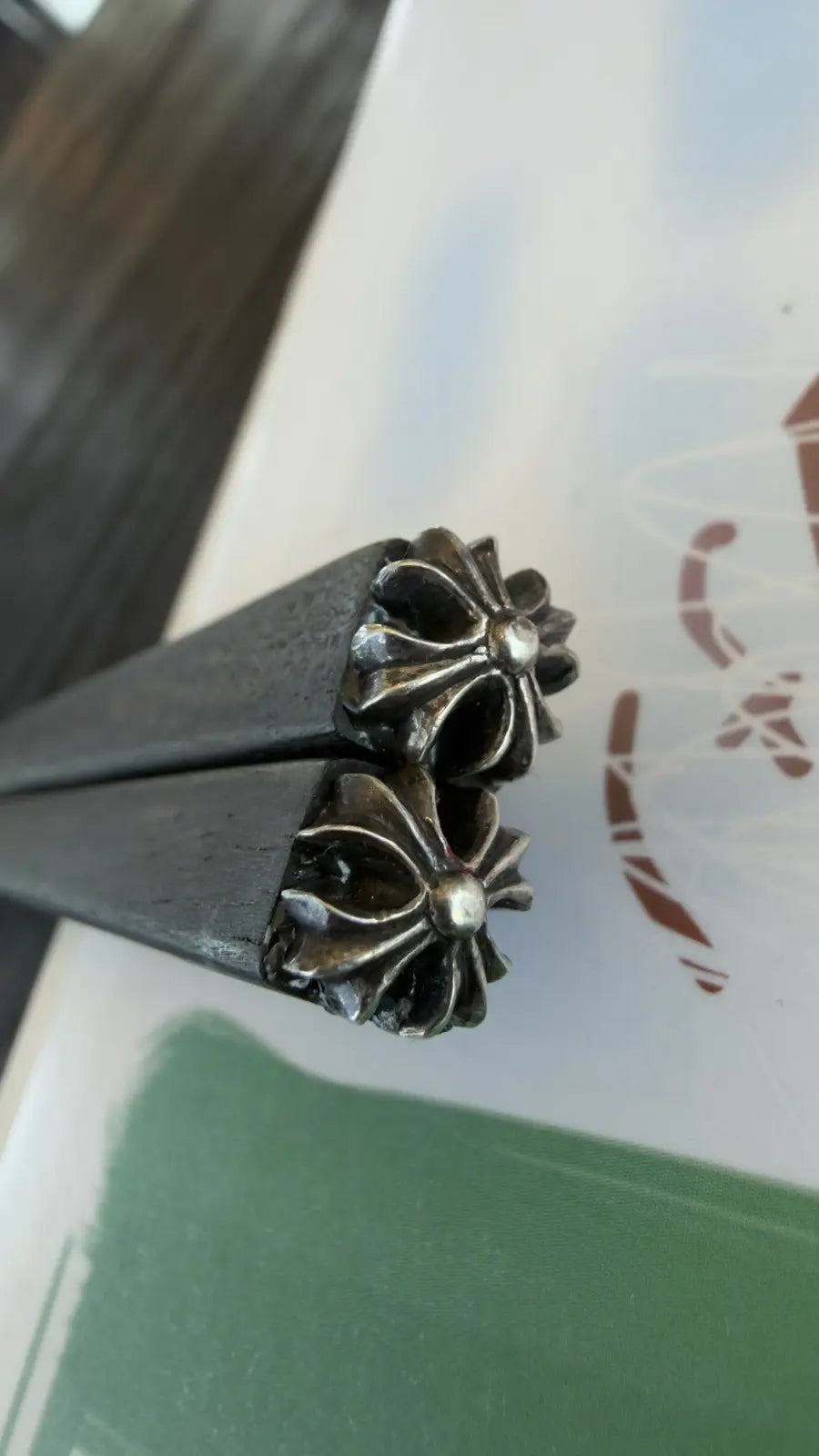 Chrome Hearts Ebony Wood Chopsticks Chrome Hearts