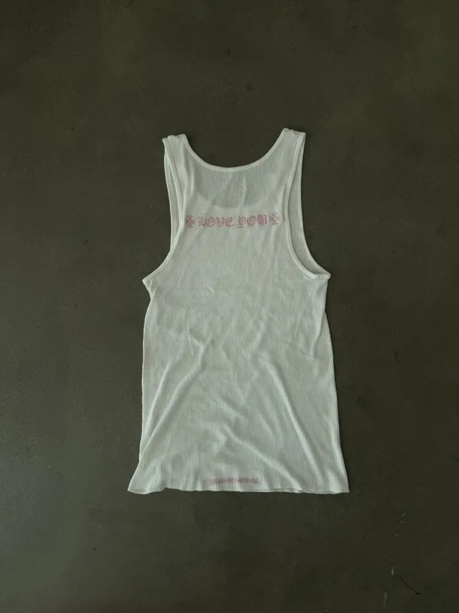 Chrome Hearts White and Pink Tank Top