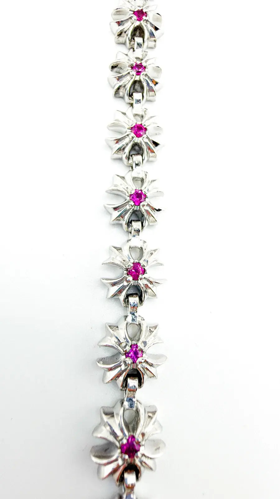 Chrome Hearts 18K White Gold Tiny Plus Link Bracelet Chrome Hearts