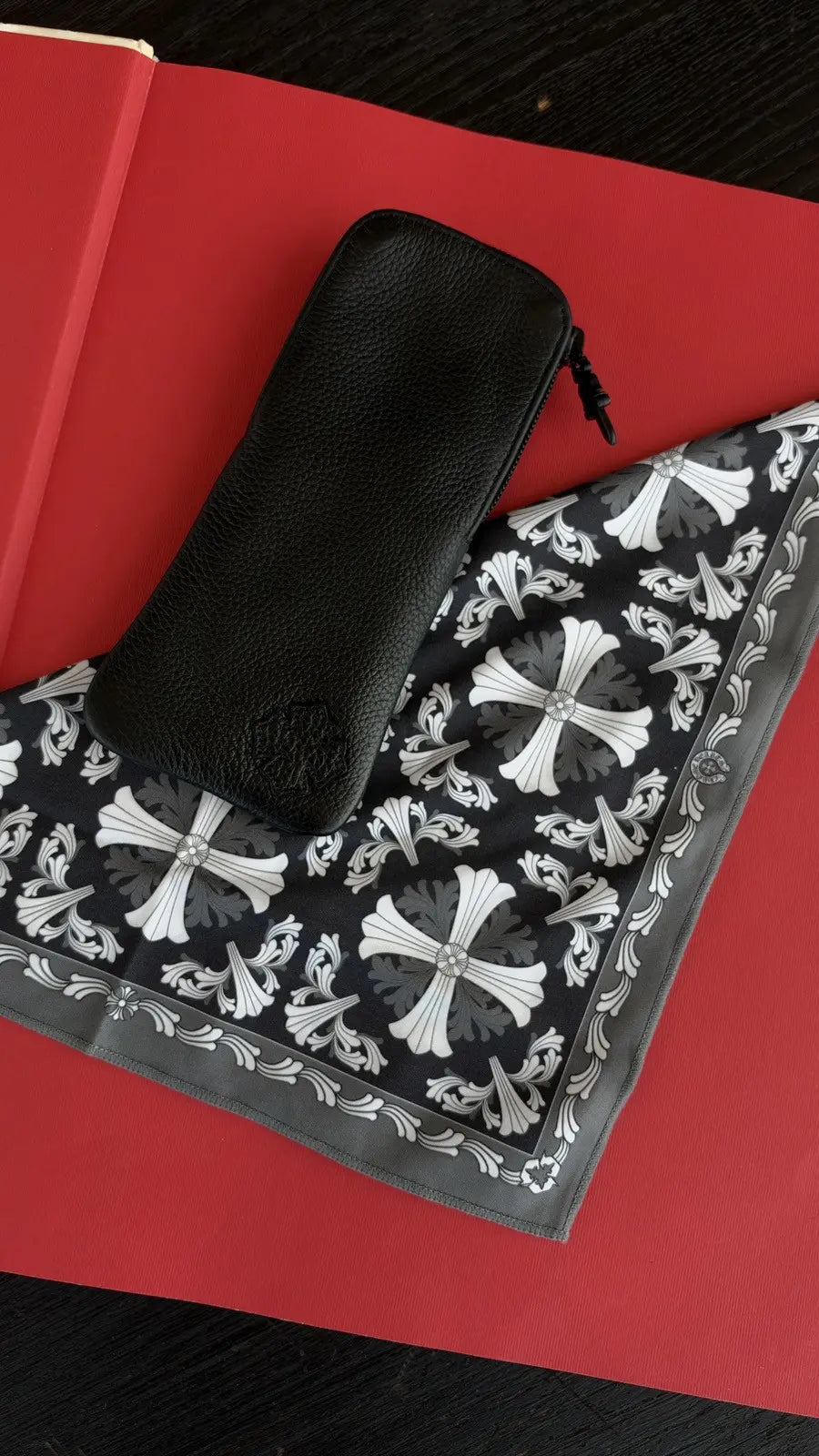 Chrome Hearts Cross Motif Silk Bandana Chrome Hearts