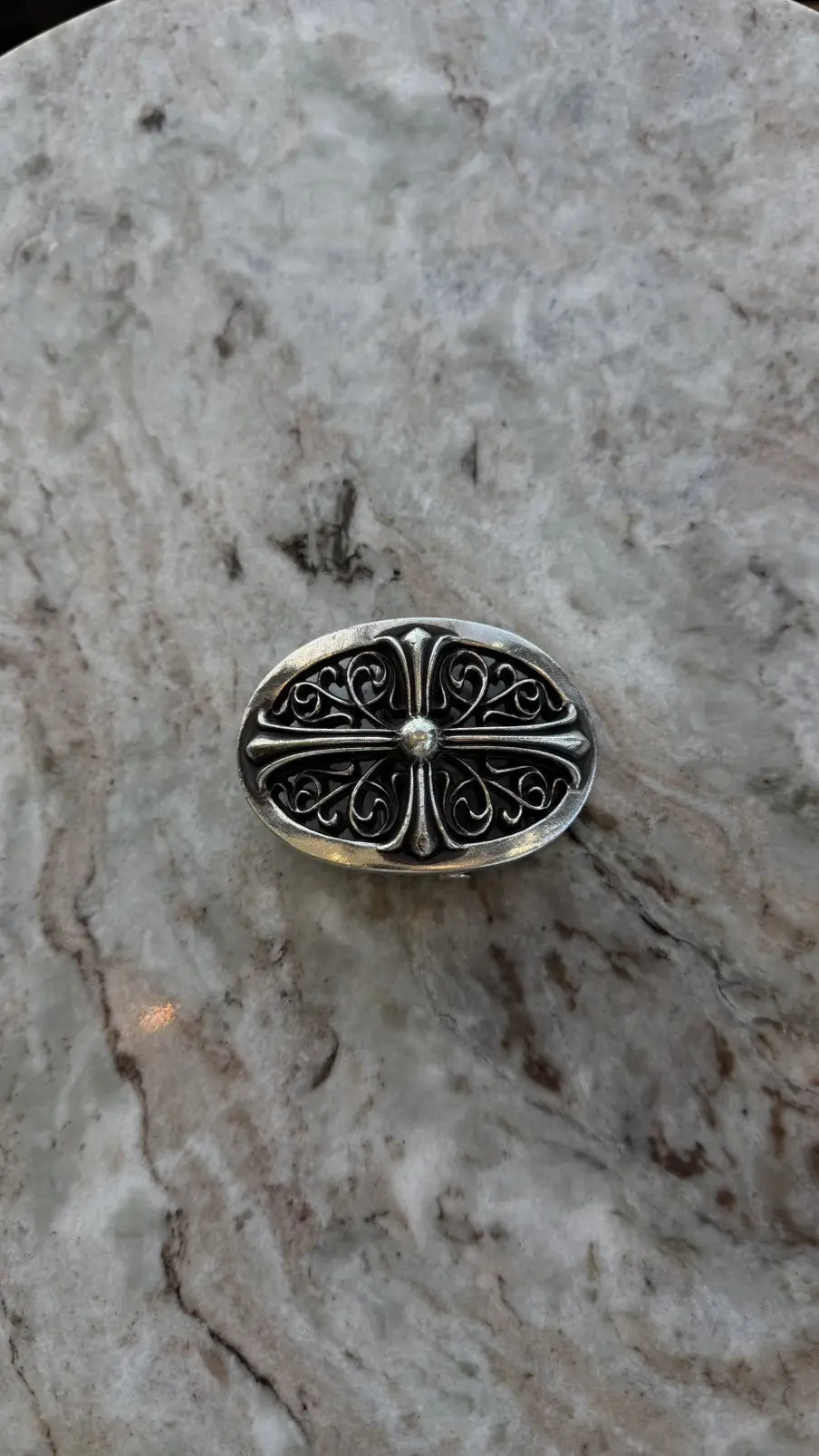 Chrome Hearts Oval Cross Belt Buckle Chrome Hearts