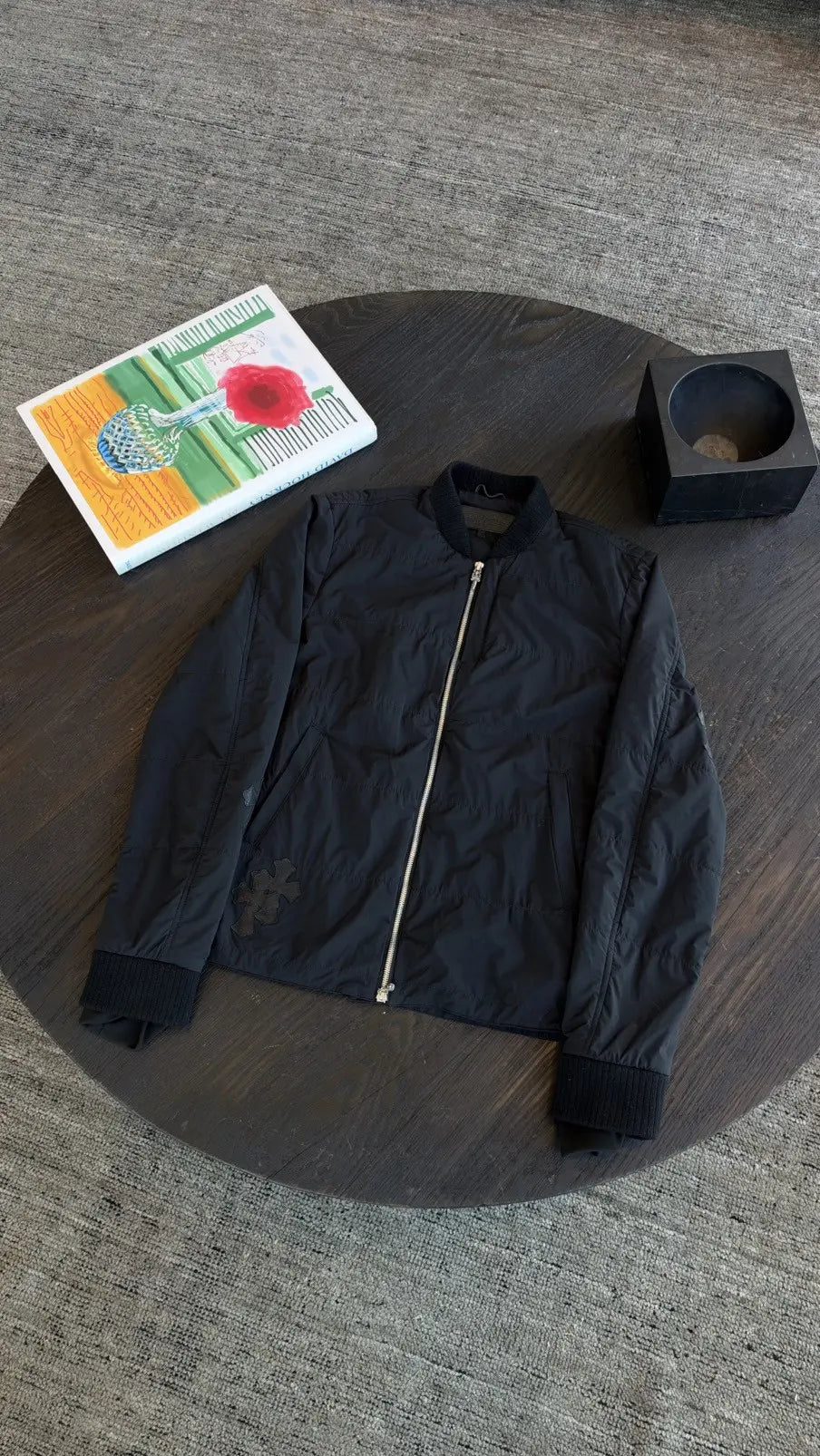 Chrome Hearts Cross Patch Nylon Bomber Jacket Size M Chrome Hearts