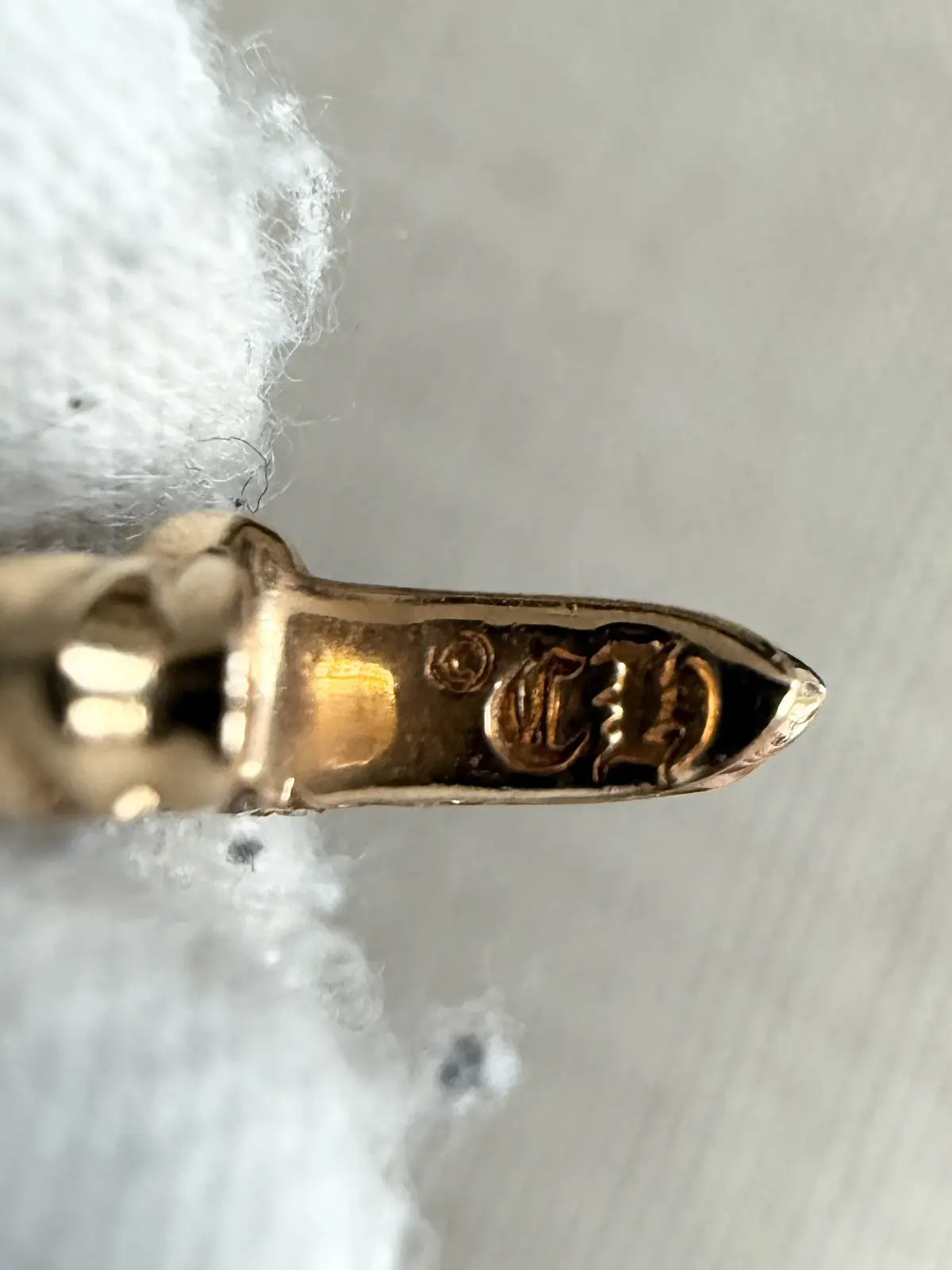 Chrome Hearts 22k Gold Diamonds Babyfat Pendant