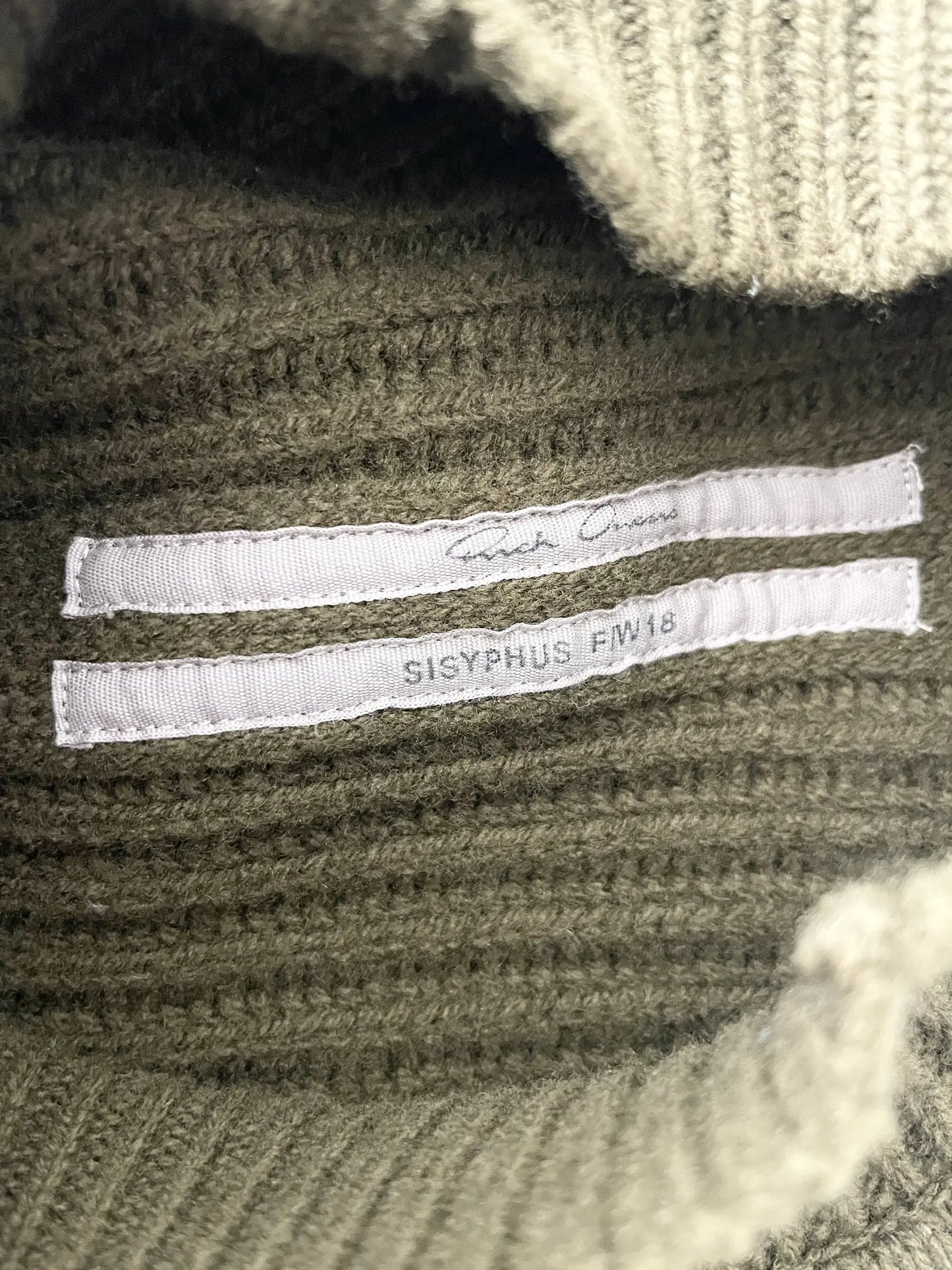 FW18 Rick Owens Sisyphus Turtleneck Wool Knit Sweater