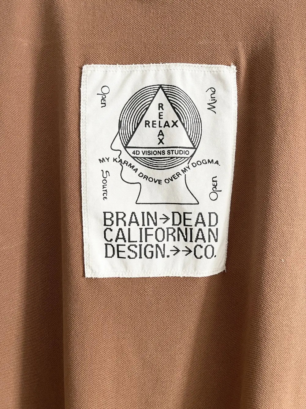 2010s Brain Dead Half Zip Logo Polo Shirt