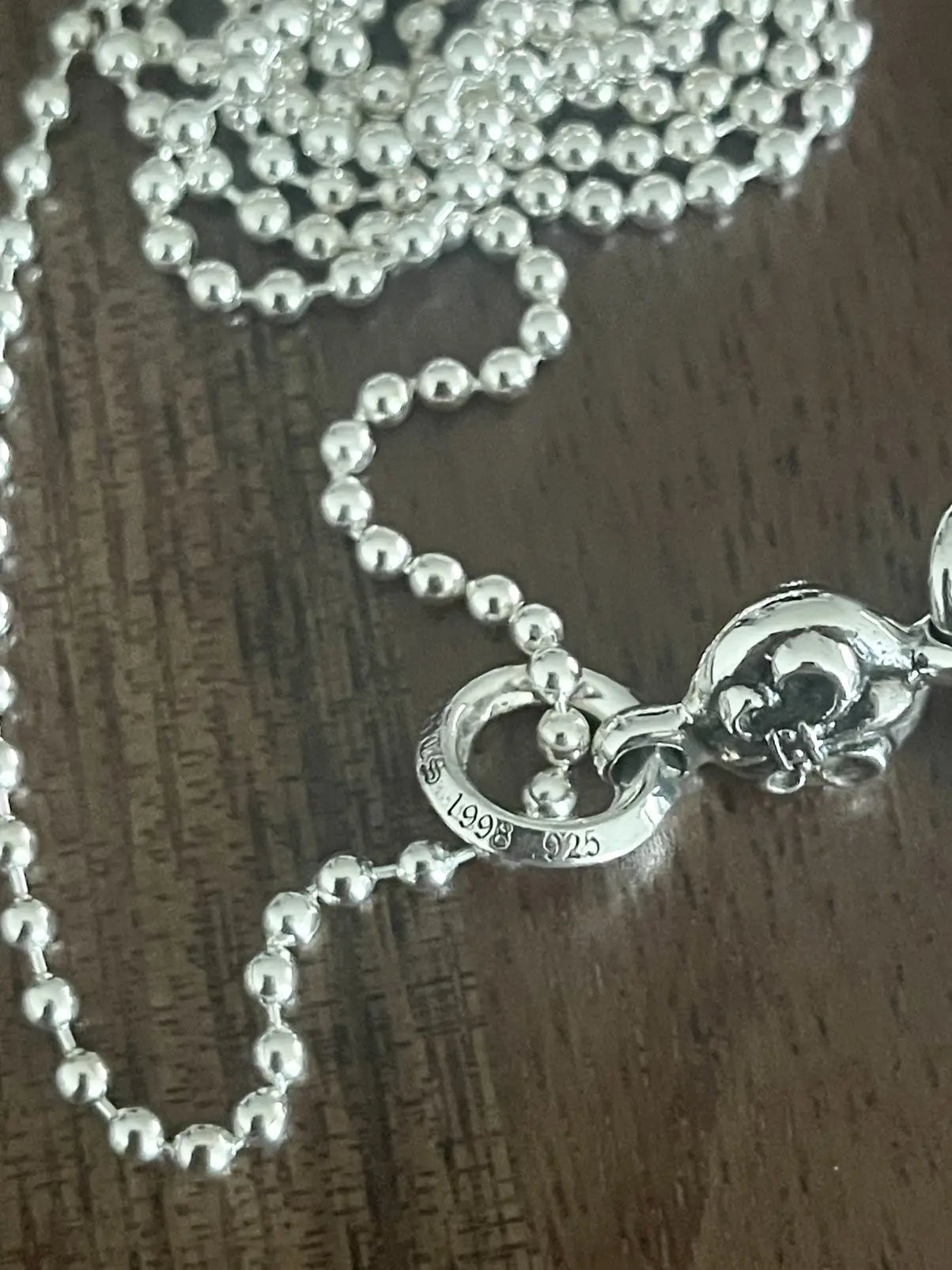 Chrome Hearts Fleur Ball Pendant Dagger Necklace