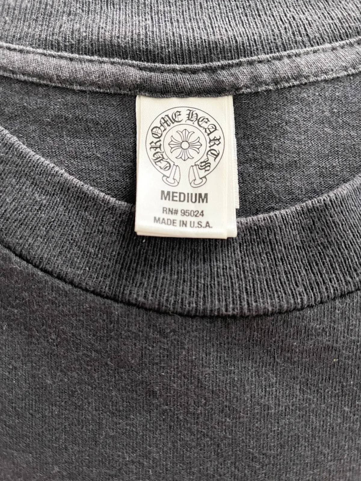 2000s Chrome Hearts Vertical Crosses Logo Pocket Tee