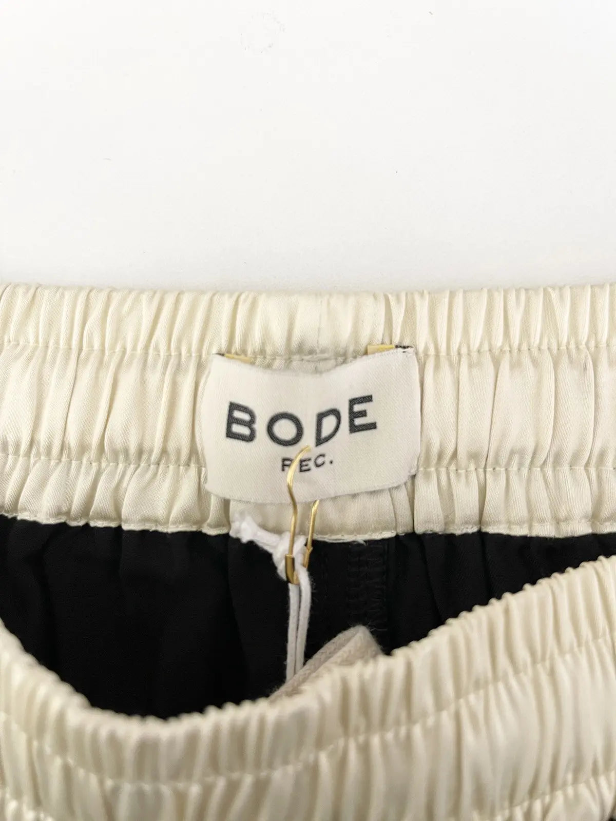 BODE Straight-Leg Bead-Embellished Satin Shorts