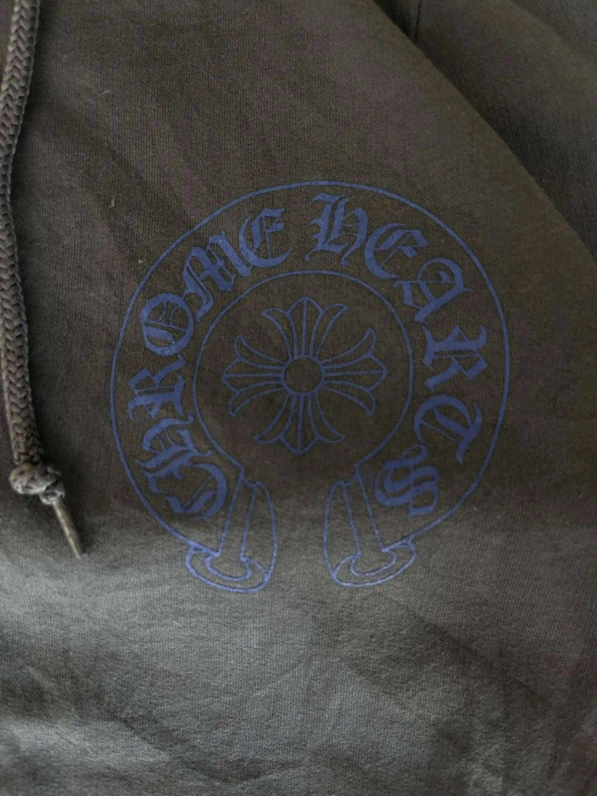 2000s Chrome Hearts Jumbo Blue Cross Zip Hoodie