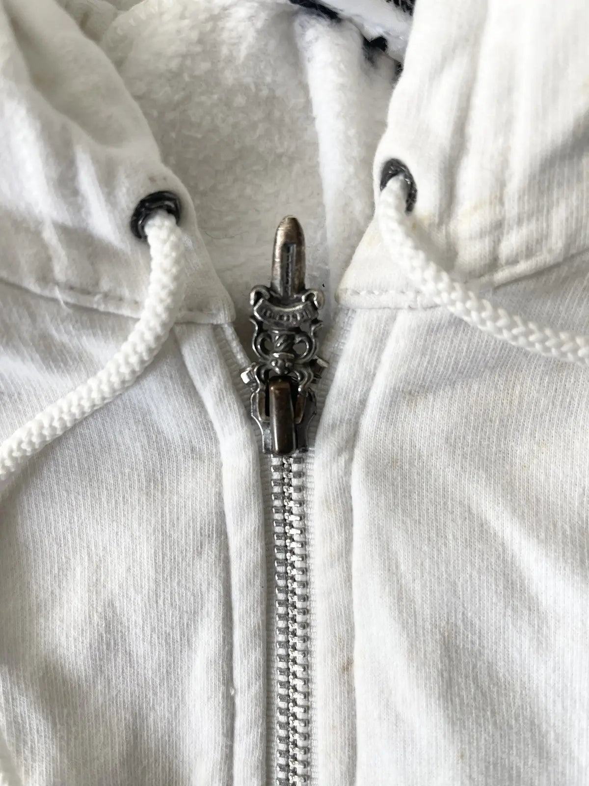 1990s Chrome Hearts Floral Horseshoe Zip Hoodie