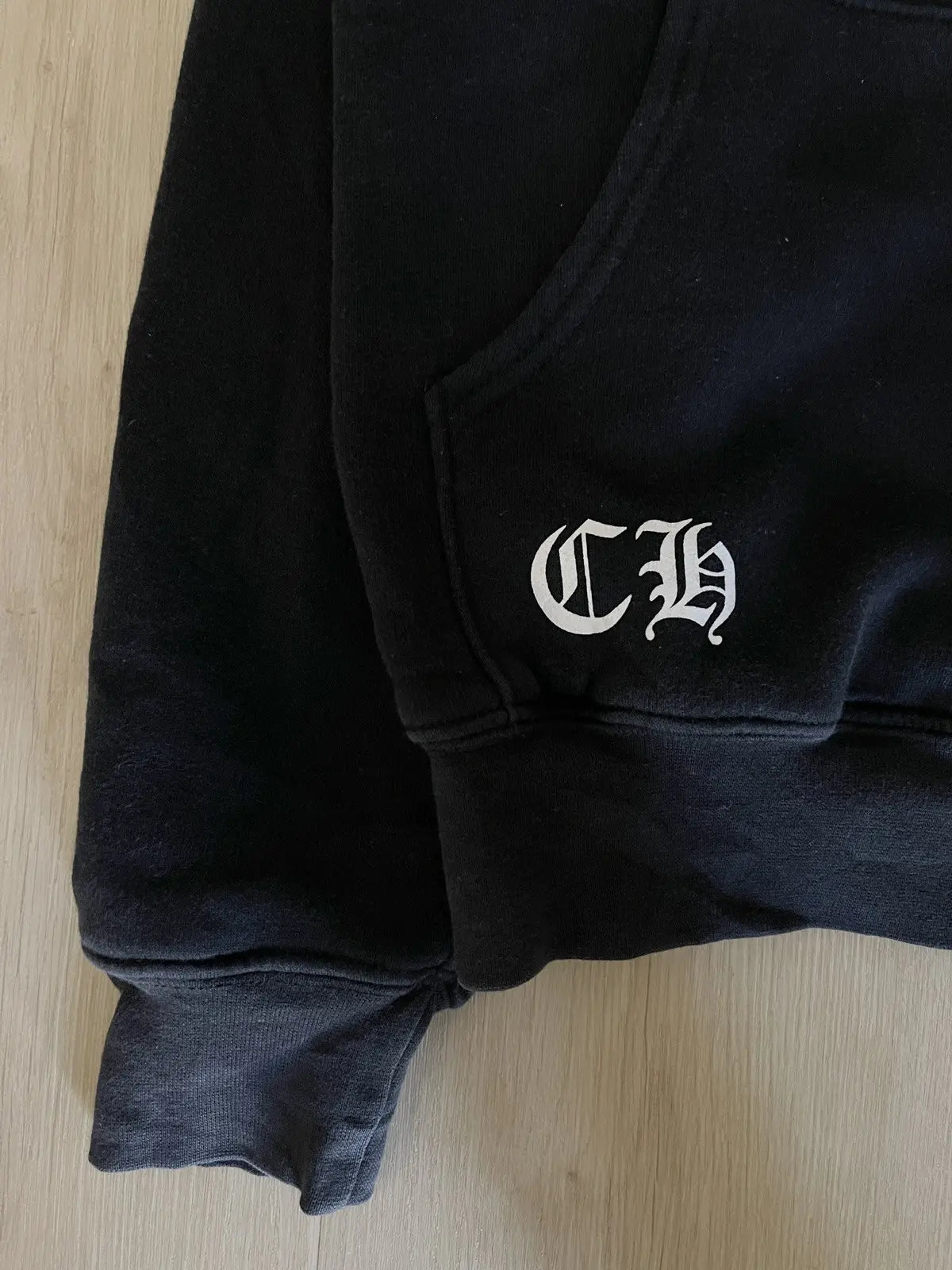 2000s Chrome Hearts USA Scripts Logo Zip-Up Hoodie