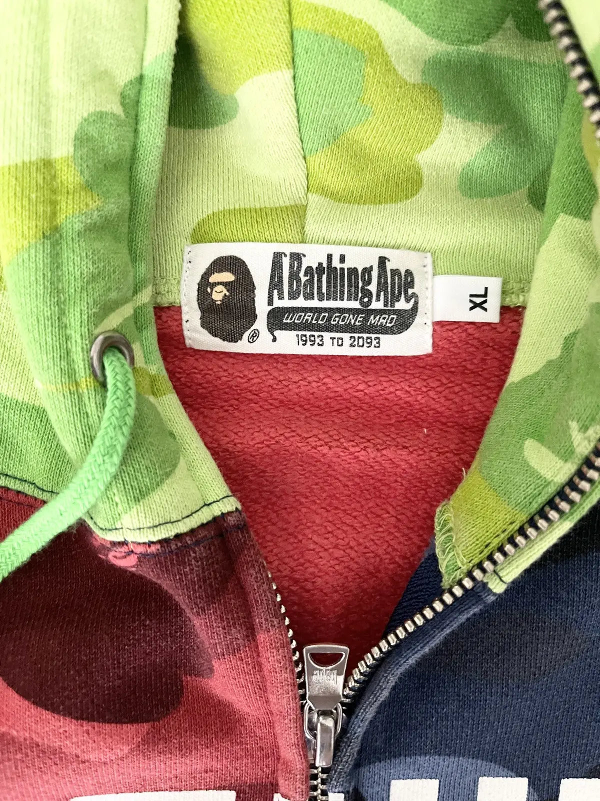 2015 Bape Mix Crazy Camo Patch Full Zip Hoodie