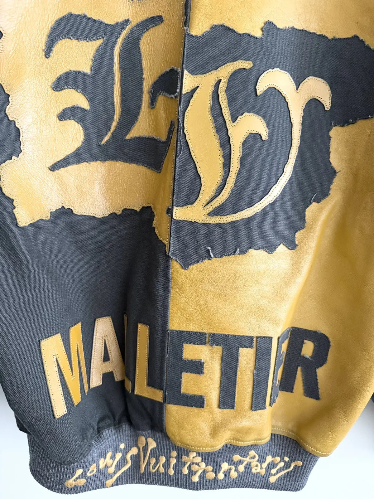 Louis Vuitton Leather & Canvas Bomber Jacket