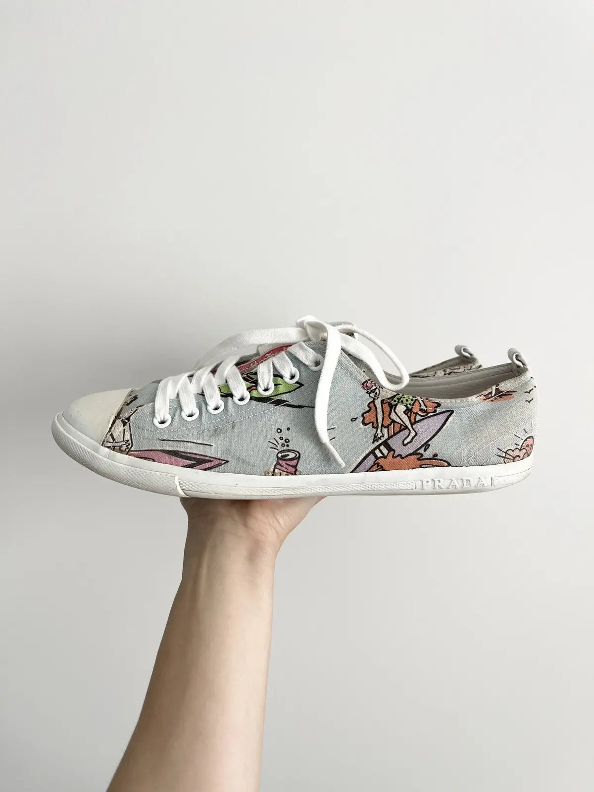 2010s Prada Runway Surfers Low Top Sneakers