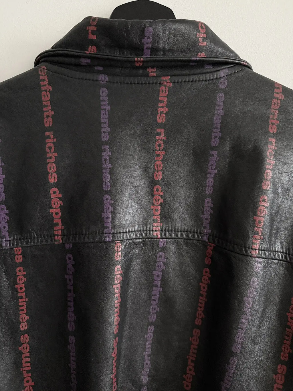 Enfants Riches Deprimes Logo Stripped Leather Jacket Enfants Riches Déprimés