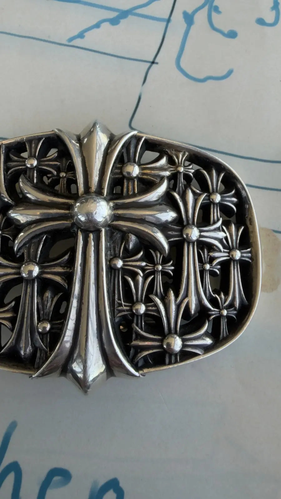 Chrome Hearts Cemetery Cross Belt Buckle Chrome Hearts